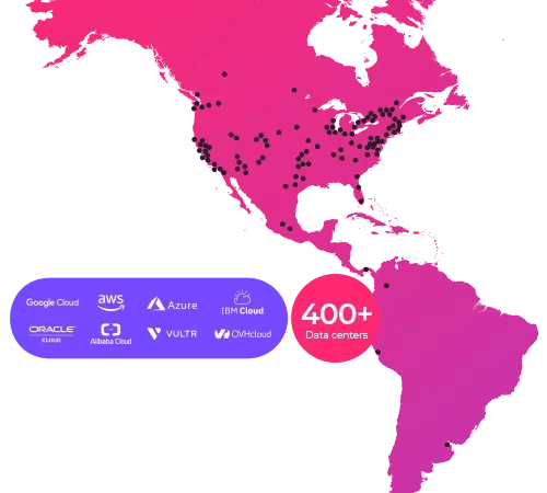 Americas PoP map